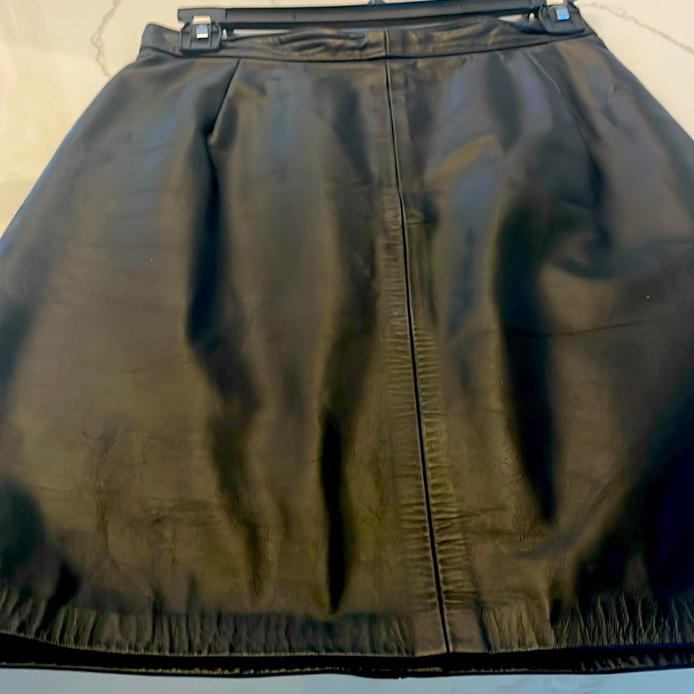 Leather Skirt. black. No Tags
